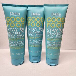 Delia Good Foot Stay Relaxed Foot Balm 3 Pack 8.45oz Each